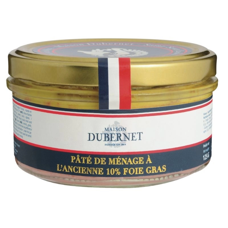 Pate Menage Cu Porc Si Foie Gras Dubernet 125g 0